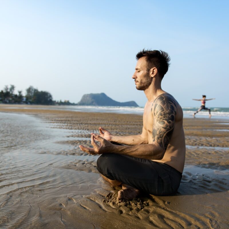 Man doing Yoga